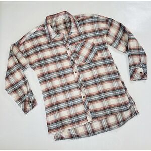 CAVALINI PLAID COLLECTION WOMEN'S FLANNEL BUTTONS DOWN SHIRT SZ SM